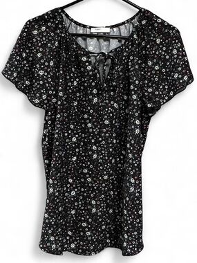 Simple Fun Lightweight Floral Blouse Size Large